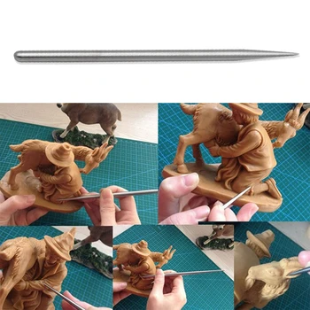 1ШТ 6,1-дюймовая палочка для моделирования керамики из нержавеющей стали с текстурой для точечного массажа, инструмент для гончарной глины, поделки своими руками