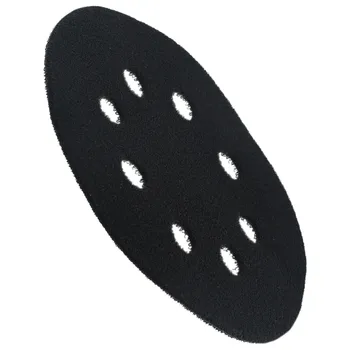 1шт Защитная накладка 5-дюймовая 8-луночная Ультратонкая защита поверхности, Интерфейсная накладка для шлифовальной площадки, губка для черных деталей электроинструмента