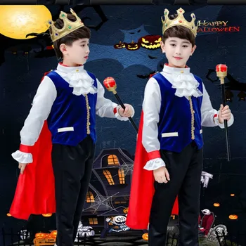 Детский костюм на Хэллоуин для косплея Короля Пиратов, одежда для косплея принца, костюм для выступления на сцене, наряд для вечеринки по случаю дня рождения