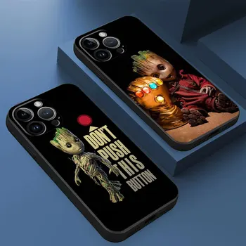 Чехол Marvel Guardians Groot для Apple iPhone 7 6s 11 Pro 8 Plus 12 Mini 15 Pro Max 13 14 SE XS X XR TPU Мягкий Чехол-Бампер в виде Ракушки