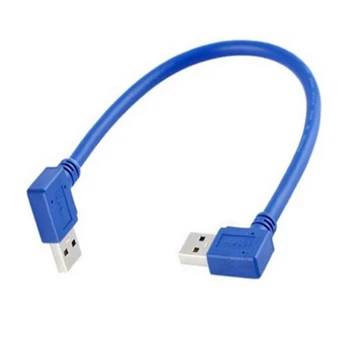 30 см 50 см USB 3.0 Type A От мужчины к мужчине Удлинительный кабель с Двойным изгибом под Прямым углом 90 градусов
