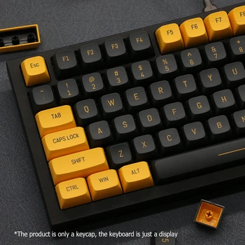 Похожие Колпачки Для Ключей Cherry CSA Profile PBT Double Shot Для Механической Игровой Клавиатуры Mx Switch Black Yellow Keycap Custom DIY GK61