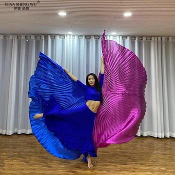 С палочками, Крыло Игил, Танец живота, Крыло для взрослых, Египетский реквизит для танцевального представления, Крылья Игил, Индийский танец, Двухцветные крылья 360 градусов