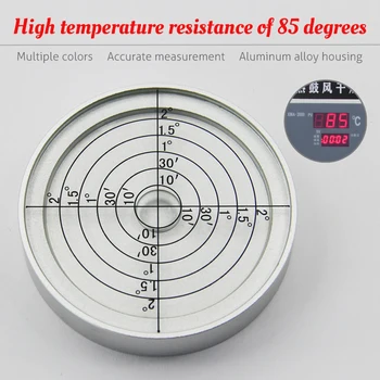 Универсальный уровень 6012 Высокая температура 85 ° C Высокоточный 10-дюймовый универсальный металлический алюминиевый круговой пузырь уровня