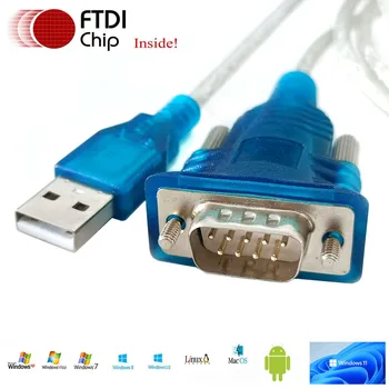 FTDI FT-X FT-231XS Высокоскоростной USB RS232 DB9 Штекерный Последовательный Кабель длиной 3 м Прозрачный Экранированный для Принтера Сканер QR-Кода DTE