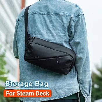 Сумка через плечо для консоли Steam Deck, дорожная сумка для переноски, водонепроницаемая наплечная сумка для хранения аксессуаров Steam Deck, защищающая от царапин.