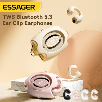 Наушники Essager TWS Bluetooth 5.3 Беспроводные наушники-вкладыши Стерео Спортивные Водонепроницаемые гарнитуры с микрофоном для всех телефонов