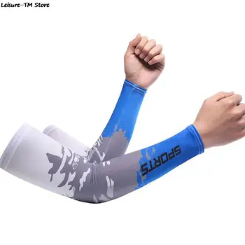 Рукава из ледяного шелка Покрывают Спортивные рукава для бега, УФ-Защита От Солнца, Мужские рукава для рыбалки, велосипедные рукава