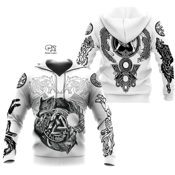PLstar Cosmos Valhalla God Odin Warrior Татуировка Винтажный Новомодный Спортивный Костюм с 3D Принтом Harajuku Пуловер Повседневная Куртка Толстовки X20