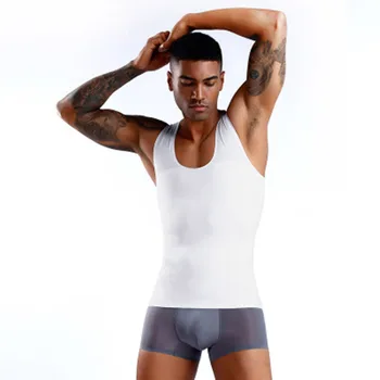 Мужское утягивающее белье для тела Корсет Жилет Рубашка, подчеркивающая талию, мужское боди, компрессионное спортивное белье для живота