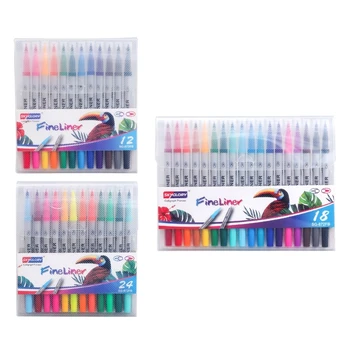 Набор Разноцветных Ручек Для Рисования Цветные Гелевые Ручки Для Раскрашивания Ручек Artist Art Pens Ручки Ручной росписи для раскрашивания (12/18/24 Цвета)