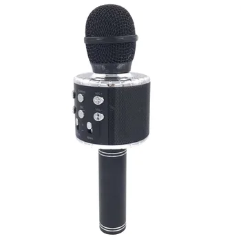 Беспроводной Динамик Bluetooth Домашний Микрофон Со светодиодной вспышкой Ручной Микрофон Музыкальный плеер для мобильного телефона