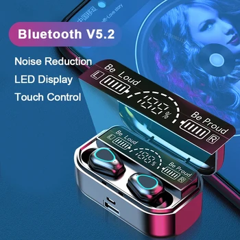 3000 мАч Bluetooth 5.2 Беспроводные наушники TWS с микрофоном Touch HD Гарнитура для вызова Игры Шумоподавление Стереомузыкальные наушники