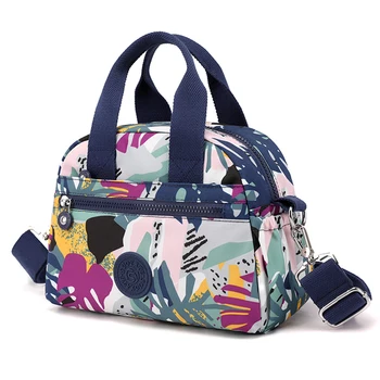 Модная женская сумка с цветочным узором из высококачественной прочной ткани, сумка для мамы, женская сумка через плечо с несколькими карманами большой емкости