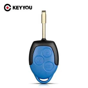 KEYYOU 3 кнопки корпус дистанционного ключа автомобиля неразрезное лезвие для Ford Transit WM VM 2006-2014 Чехол для ключей автомобиля для укладки