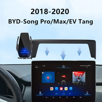 На 2019-2020 годы BYD Song Pro Max EV Автомобильный экран Держатель телефона Беспроводное зарядное устройство Модификация навигации Размер интерьера 12,8 дюйма