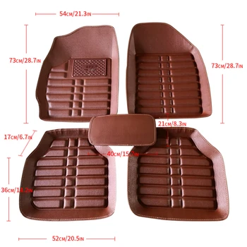 Новые роскошные кожаные автомобильные коврики для Hyundai Santa Fe II III IV Foot Coche Accessories Автомобильные ковры