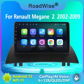 8 + 256 Автомагнитол Android 12 Carplay для Renault Megane 2 2002 - 2005 2006 2007 2008 2009 4G Wifi Navy 2 Din DVD Авторадио Стерео