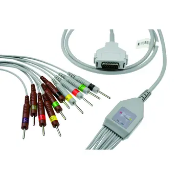 Популярный ЭКГ-кабель EK-02C с 10 выводами для FUKUDA для монитора пациента C Style