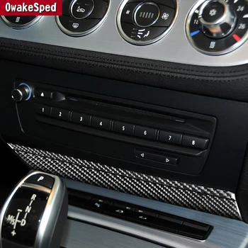 Компакт-диск для управления автомобильной консолью, Нижняя панель, крышка, рамка, отделка из углеродного волокна для BMW Z4 E89 2009-16, Наклейка на аксессуары для интерьера