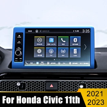 Нержавеющая Автомобильная Навигационная Карта GPS Дисплей Планки Рамка Крышка Экрана Декоративные Аксессуары Для Honda Civic 11-го Поколения 2021 2022 2023