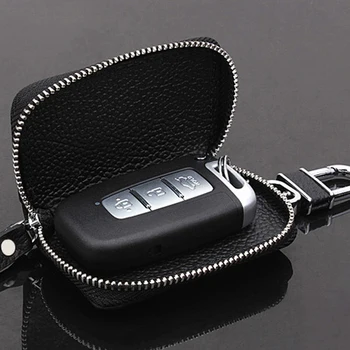 Кожаный Бумажник Чехол Для Ключей От Автомобиля На Молнии Автомобильная Эмблема Значок Брелок Сумка для Mini One Cooper R50 R52 R53 R55 R56 R60 R61 PACEMAN COUNTRY