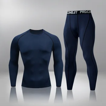 Мужские боксерские шорты для ММА, компрессионные штаны, рашгард, для фитнеса, с длинными рукавами, базовый слой, облегающая мужская спортивная одежда