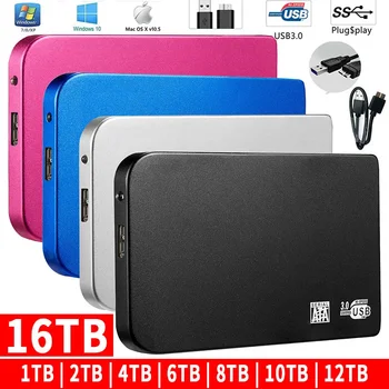 64 ТБ Портативные SSD Жесткие Диски USB 3,0 Флэш-Накопитель 16 ТБ 8 ТБ 4 ТБ 2 ТБ Высокоскоростной Мобильный Жесткий Диск Для Хранения Данных Для Настольных Компьютеров Ps4