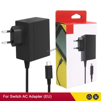 100-240 В ЕС/США Штекер Адаптера Переменного Тока Зарядное Устройство для Nintend Switch Настенная Зарядка USB TypeC Источник Питания для NS Switch OLED Lite w Посылка