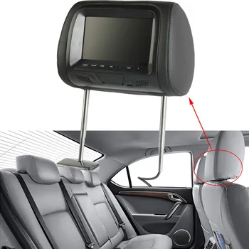1шт 7-дюймовый Автомобильный Мультимедийный Плеер с Дисплеем MP5, Автомобильная Подушка Для Головы, Универсальная Для Большинства Автомобилей, Основной Водитель/пассажир