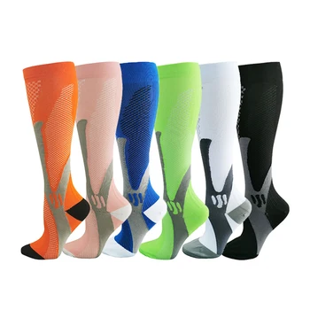 Компрессионные носки Мужские Женские для бега, велоспорта, футбола, пеших прогулок, Эластичные спортивные носки, Снимающие усталость, облегчающие боль, гольфы