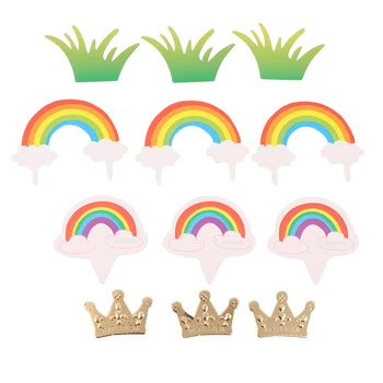 50 шт. /лот, Золотая корона принцессы, Топпер для торта, сувениры, вечеринка, С Днем рождения, Бумажные шляпы, кепка, украшение для вечеринки в виде короны принцессы