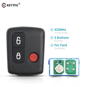 KEYYOU 2 + 1 Кнопки 433 МГц Пульт Дистанционного Управления ключ Для Ford Falcon BA BF Territory SX SY Ute/Универсал 2002-2010 Умный Автомобильный Ключ