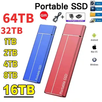 SSD-накопитель 64 ТБ HDD 2,5 Жесткий диск Высокоскоростной твердотельный накопитель 32 ТБ 16 ТБ 8 ТБ HD SATA диск Внутренний жесткий диск для ноутбука