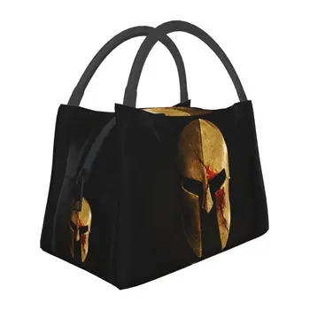 Спартанский шлем Sparta Skull Изолированная сумка для ланча для женщин Портативный кулер Термобокс для Бэнто Открытый Кемпинг Путешествия