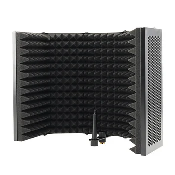 5-Панельный Складной Студийный микрофон Изолирующий экран Звукопоглощающая панель из пенопласта для записи