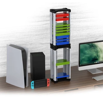 Башня для хранения видеоигр для PS4 Switch XboxOne Вертикальные органайзеры Вертикальная подставка для держателей игровых карточек