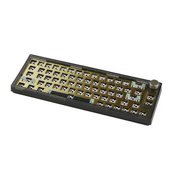 Комплект механической клавиатуры Mathew Tech MK66 Pro с прокладкой, 65-процентная возможность горячей замены, 3-режимный Смазанный стержень, RGB-подсветка, светодиод на южной стороне