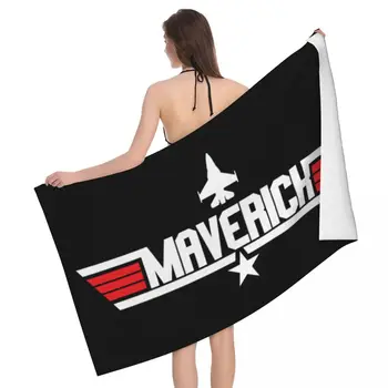 Пляжное полотенце Top Gun Maverick Быстросохнущая пленка, Полотенца для сауны из сверхмягкой микрофибры для ванной комнаты