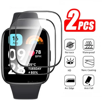 2шт Защитный Чехол для Xiaomi Redmi Watch 3 Active Smart Watch Screen Protector Защитное Стекло Redmy Watch 3Active Soft Flims