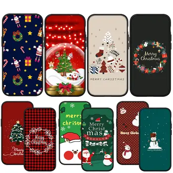 Чехол со снеговиком и Рождественским оленем для iPhone 15 14 13 12 Mini 11 Pro X XR XS Max 7 8 Plus + 15+ 14+ Чехол для телефона