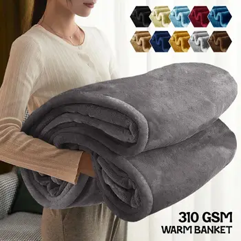 Большой искусственный мех, теплый флисовый плед, мягкий диван-кровать, норковое одеяло, роскошное одеяло для кровати, Антистатическое пушистое мягкое одеяло из микрофибры