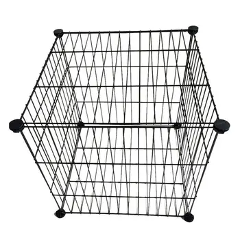 Многофункциональный Комбинированный шкаф для хранения из черного металла 35x35 см с сеткой DIY Cube и модульная полка С сеткой из проволочной сетки