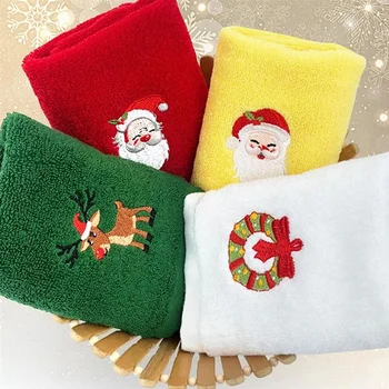 Рождественская салфетка для мытья лица, милое полотенце для лица в виде лося Санта-Клауса, ткань для мужчин, домашние полотенца для женщин, Рождественский подарок