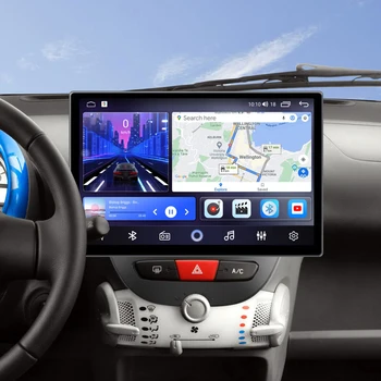 Для Toyota Aygo Citroen C1 Peugeot 107 2005-2014 QLED 2K Android GPS Автомобильное Радио CarPlay Авто Стерео Мультимедийный Навигатор