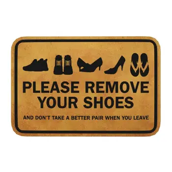 На заказ, пожалуйста, снимите обувь, противоскользящий коврик, Кухня, ванна, Гараж, гостиная, добро пожаловать, коврик, ковровая дорожка для ног 40 * 60 см