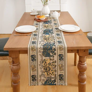 Американский ретро-синель, домашний светильник Elephant, роскошный обеденный стол, флаг, Нескользящие ткани для журнальных столиков