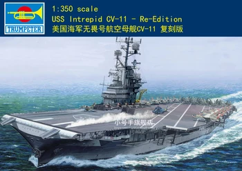 Комплект переиздания модели Trumpeter 05618 в масштабе 1:350 USS lntrepid CV-11
