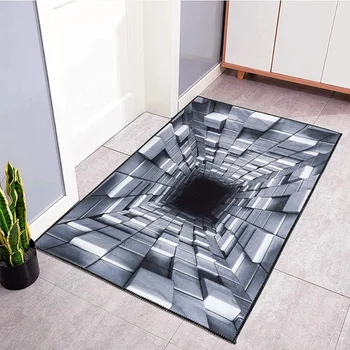 3D-иллюзия вихря, домашний декоративный коврик для гостиной, нескользящий коврик для спальни, кухонные коврики для прихожей