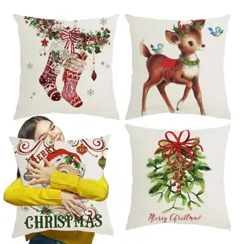 Наволочки для подушек, рождественские наволочки с гномами, многоразовые Рождественские наволочки, Рождественский декор, наволочки для дома